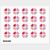 Sticker Rond Croix de fleurs (Feuille)