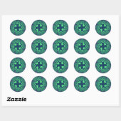 Sticker Rond Croix de Green Grove (Feuille)