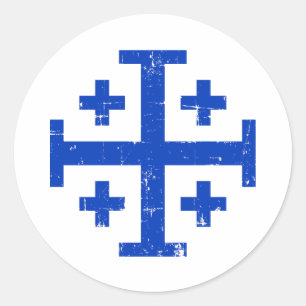 Sticker Rond Croix de Jérusalem