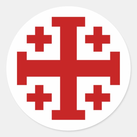 Sticker Rond Croix de Jérusalem (Devant)