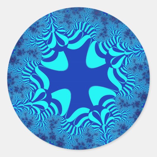 Sticker Rond Croix de l'océan bleu (Devant)