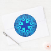 Sticker Rond Croix de l'océan bleu (Enveloppe)