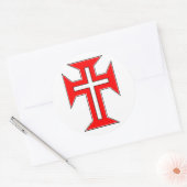 Sticker Rond Croix de l'Ordre Militaire du Christ (Enveloppe)