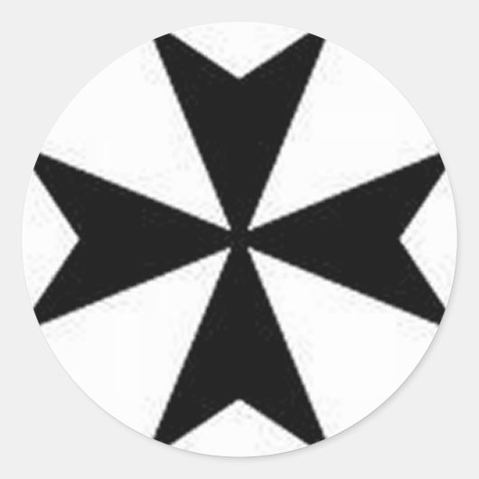 STICKER ROND CROIX DE MALTESE (Devant)