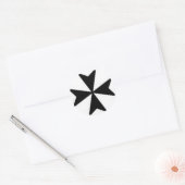 STICKER ROND CROIX DE MALTESE (Enveloppe)