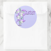 Sticker Rond Croix de Pâques avec Lilly (Sac)