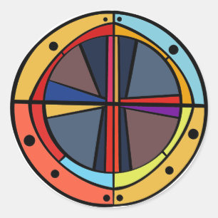 STICKER ROND CROIX DE PORT