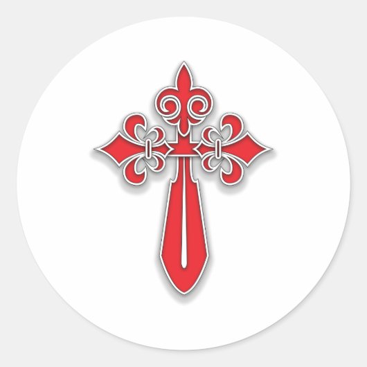 Sticker Rond Croix de Santiago (Devant)