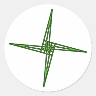 Sticker Rond Croix de St. Briden Cross Irlande Ireland Eire