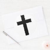 Sticker Rond croix déchirée (Enveloppe)