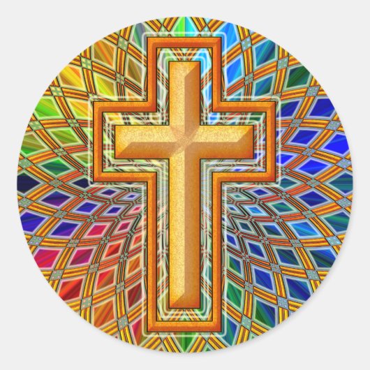 STICKER ROND CROIX DÉCORATIVE (Devant)