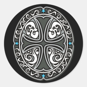 Sticker Rond CROIX d'emblème