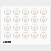 Sticker Rond Croix dorée avec bande rose Baptême Message (Feuille)