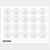 Sticker Rond Croix dorée Baptême rayure rose (Feuille)