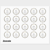 Sticker Rond Croix dorée rayée Baptême (Feuille)