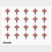 Sticker Rond Croix et Dagger (Feuille)