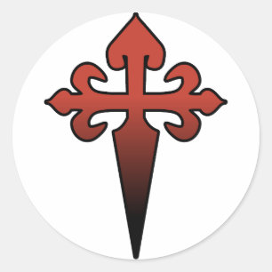 Sticker Rond Croix et poignard