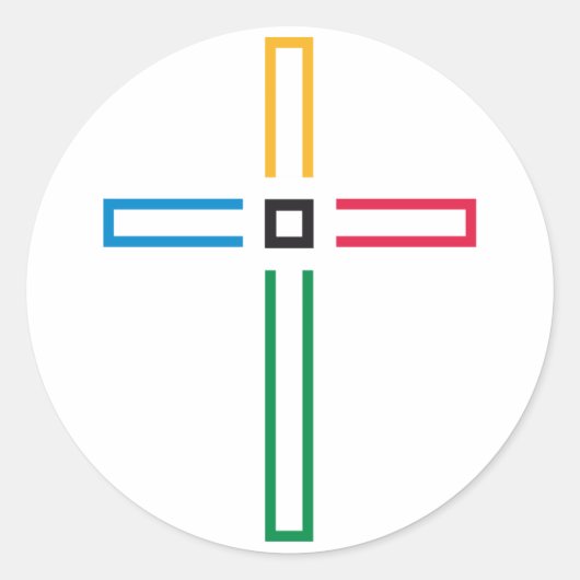 Sticker Rond Croix évangélique (Devant)