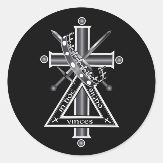 Sticker Rond Croix freemasonique (Devant)