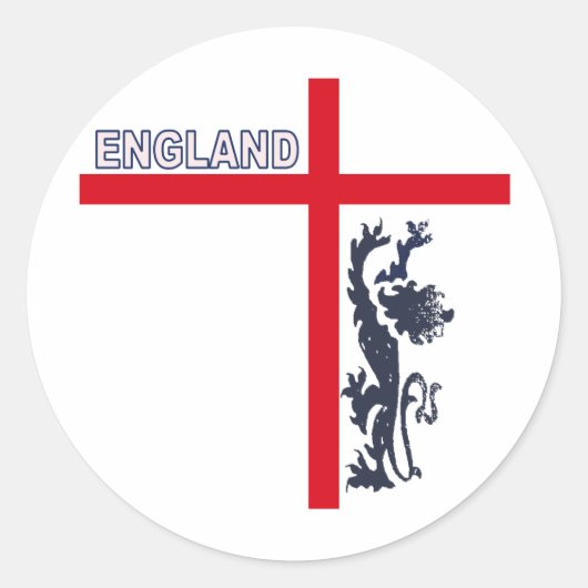 Sticker Rond croix-gorge d'ENGLAND (Devant)
