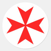 Sticker Rond Croix maltaise (Devant)