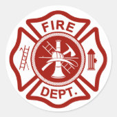 Sticker Rond Croix maltaise sur un Arrière - plan blanc (Devant)