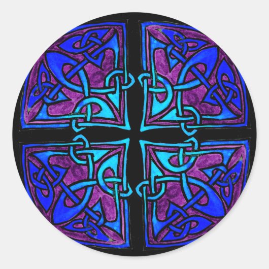 Sticker Rond Croix noire (Devant)