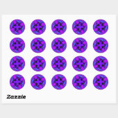 Sticker Rond Croix noire et violette (Feuille)