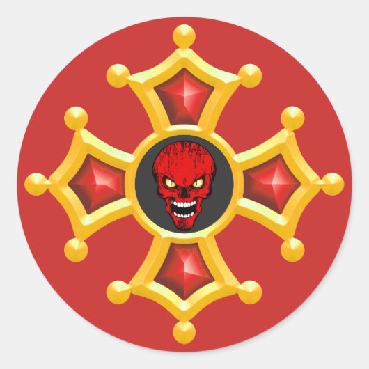 Sticker Rond Croix Occitane (Devant)