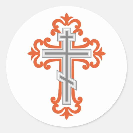 Sticker Rond Croix orthodoxe (Devant)