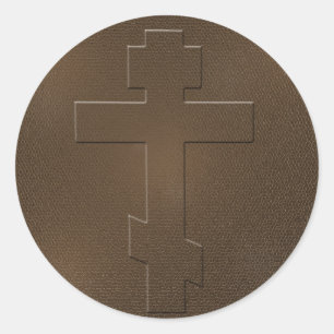 Sticker Rond Croix orthodoxe
