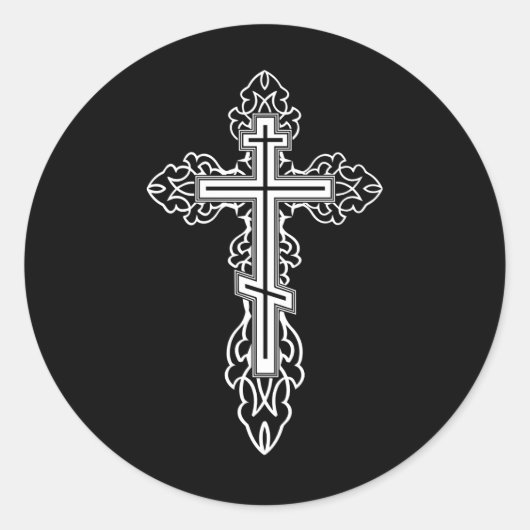 Sticker Rond Croix orthodoxe (Devant)