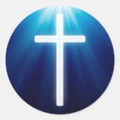 Sticker Rond Croix religieuse | Christian (Devant)