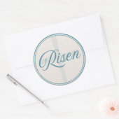 Sticker Rond Croix Ressuscitée - Grand Sceau Plat (Enveloppe)