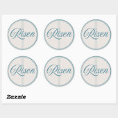 Sticker Rond Croix Ressuscitée - Grand Sceau Plat (Feuille)
