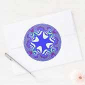 Sticker Rond Croix rétro bleue (Enveloppe)