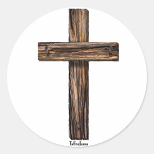 Sticker Rond Croix rocailleuse