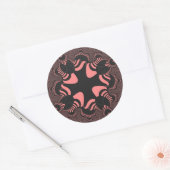 Sticker Rond Croix rose et gris (Enveloppe)
