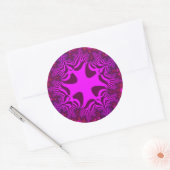 Sticker Rond Croix rose et Rose (Enveloppe)