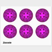 Sticker Rond Croix rose et Rose (Feuille)