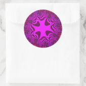 Sticker Rond Croix rose et Rose (Sac)