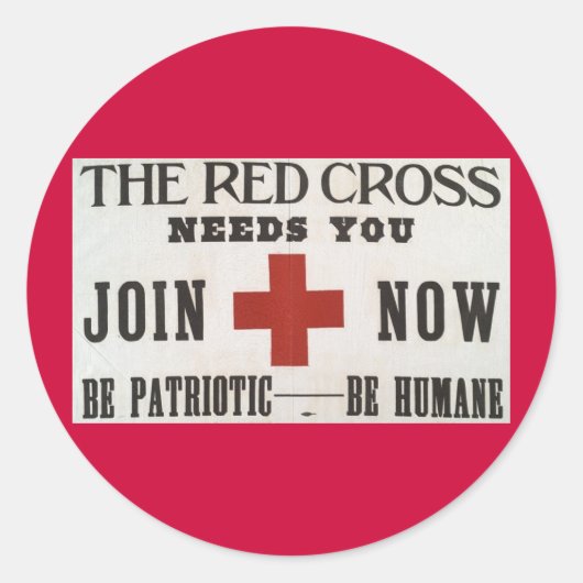 Sticker Rond Croix Rouge (Devant)