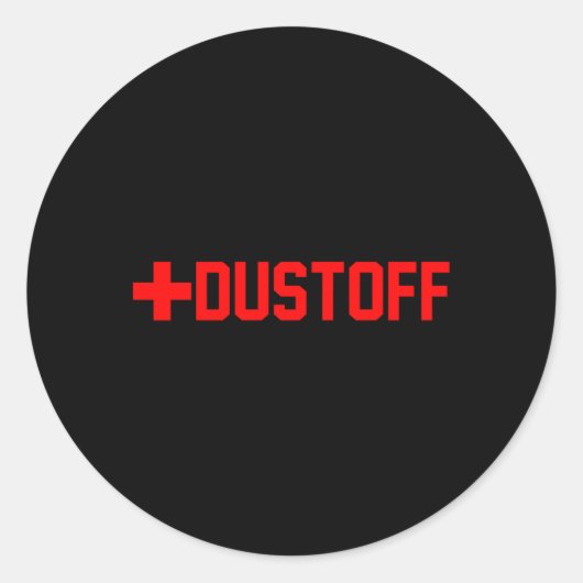 Sticker Rond Croix rouge de Dustoff Medevac (Devant)
