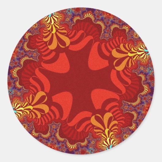 Sticker Rond Croix-Rouge hawaïenne (Devant)