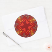 Sticker Rond Croix-Rouge hawaïenne (Enveloppe)