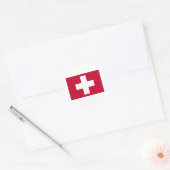 Sticker Rond Croix Rouge Produits & Designs ! (Enveloppe)