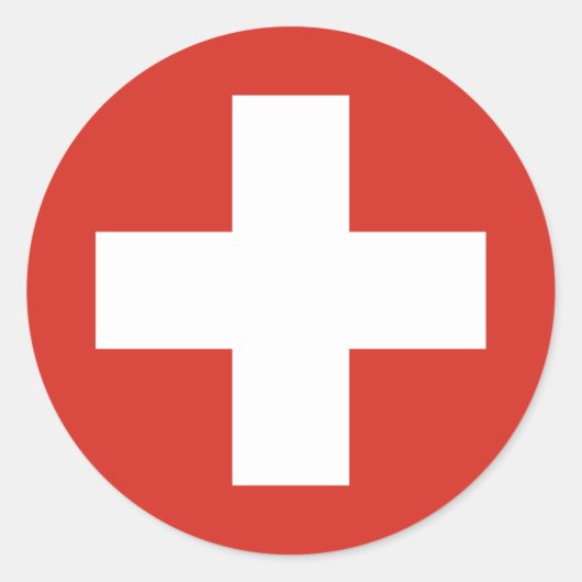 Sticker Rond Croix-Rouge suisse (Devant)