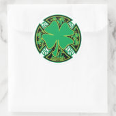 Sticker Rond Croix Shamrock irlandaise (Sac)