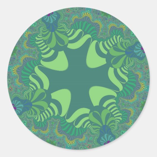 Sticker Rond Croix verte (Devant)