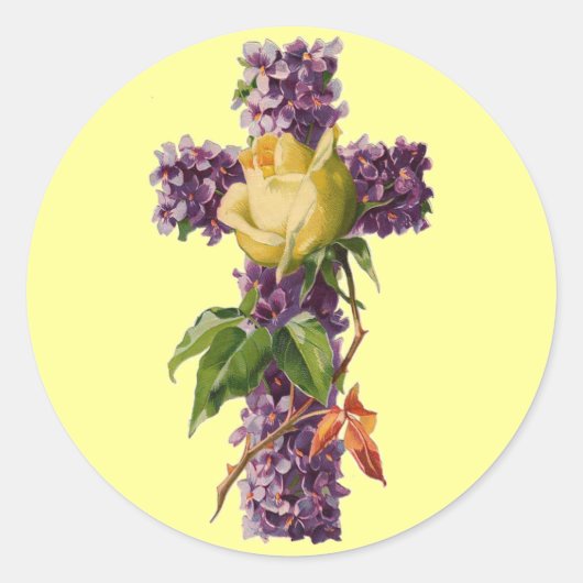 Sticker Rond Croix vintage (Devant)